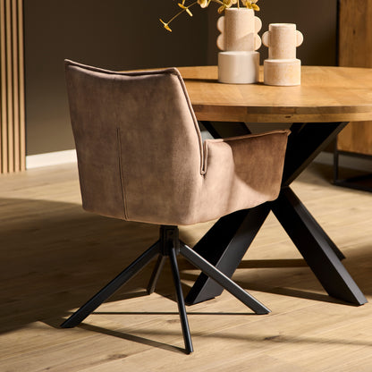 Eetkamerstoel Dani | Velvet Beige (set van 2)