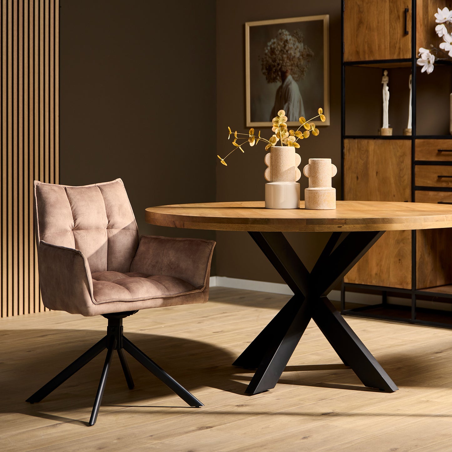 Eetkamerstoel Dani | Velvet Beige (set van 2)