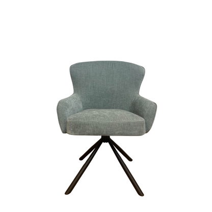 Dining chair Hanna | Charcoal Brown | With armrest 