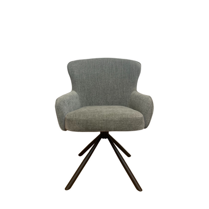 Dining chair Hanna | Charcoal Brown | With armrest 