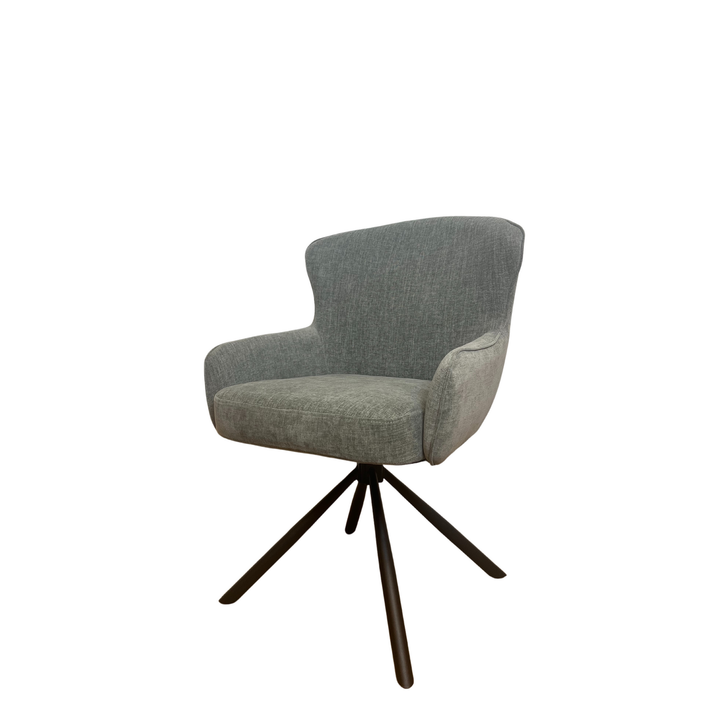 Dining chair Hanna | Charcoal Brown | With armrest 