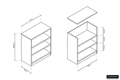 UITVERKOOP - Boekenkast 'Space' 2 legplanken Sonoma (1c)