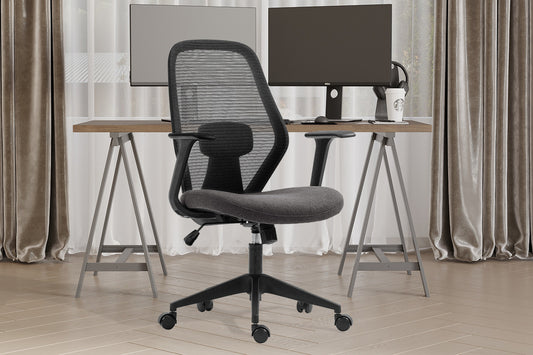 Bureaustoel Claude Zwart/Grijs