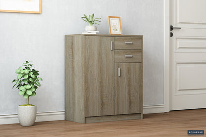 UITVERKOOP - Commode 'Space' met 2 deuren en 2 laden in Sonoma (1c)