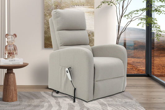 Relaxfauteuil Bruges Stof Lichtgrijs - Elektrisch