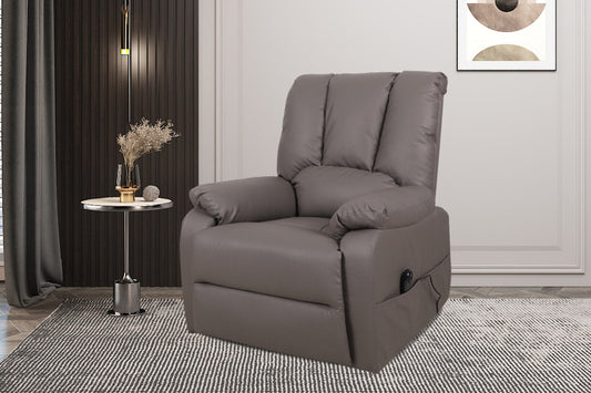 Elektrische Relaxfauteuil met lift Osaka PU Taupe (1c)