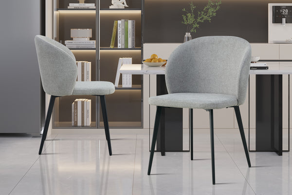 Stoel 'Toledo' Stof Lichtgrijs