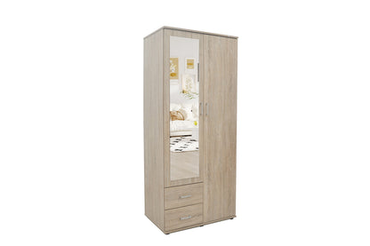Wardrobe 'Marc' 2 doors with mirror Sonoma (2c)