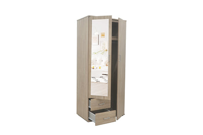 Wardrobe 'Marc' 2 doors with mirror Sonoma (2c)