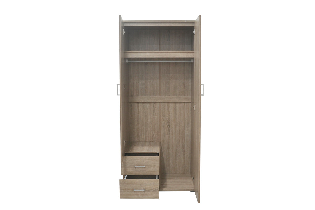 Wardrobe 'Marc' 2 doors with mirror Sonoma (2c)