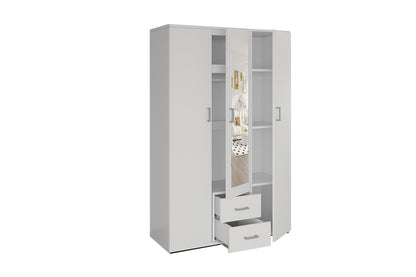 Wardrobe 'Marc' 3 doors with mirror White (2c)
