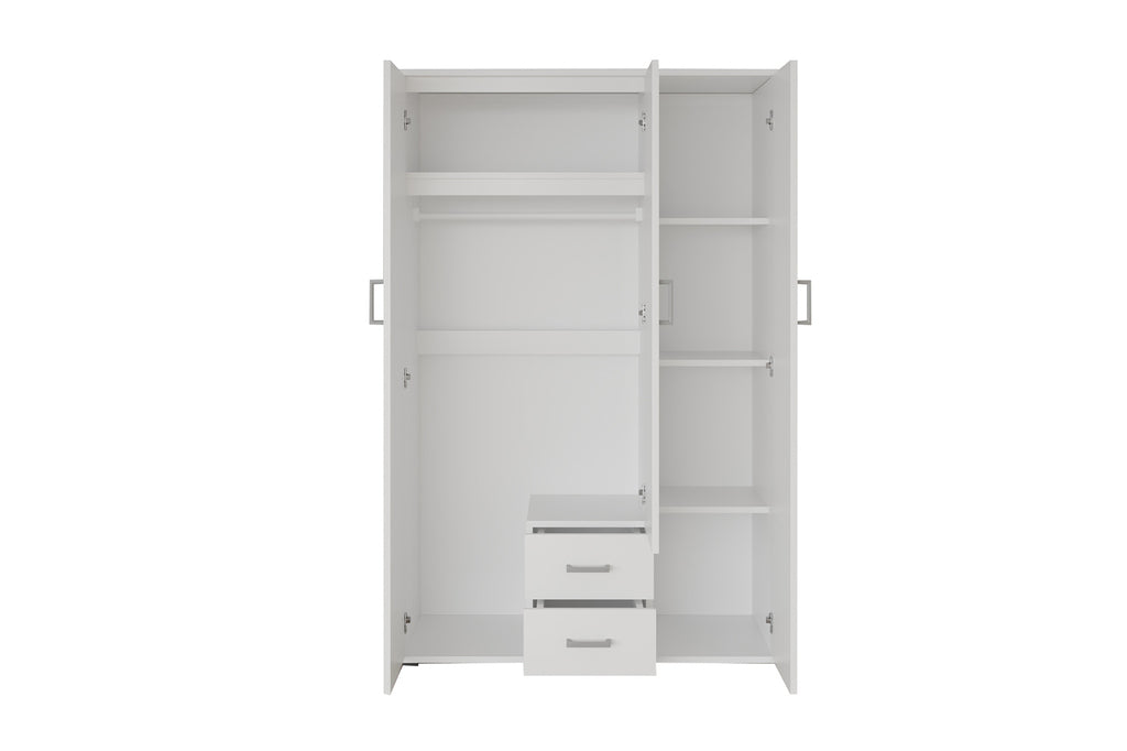 Wardrobe 'Marc' 3 doors with mirror White (2c)