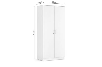 Kledingkast 'Ray' 2 deuren Wit