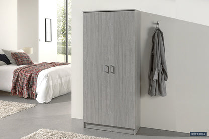 Opbergkast 'Ray' 2 deuren en 4 legplanken Grijze eik