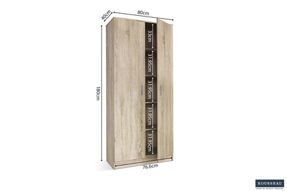 Opbergkast 'Ray' 2 deuren en 4 legplanken Sonoma