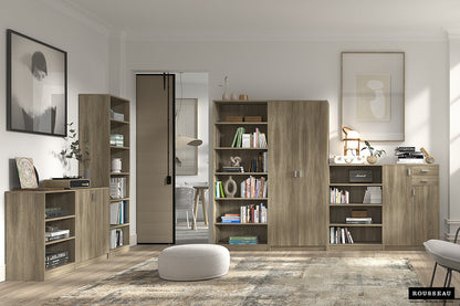 SALE - Opbergkast 'Space' 2 deuren en 4 legplanken Sonoma