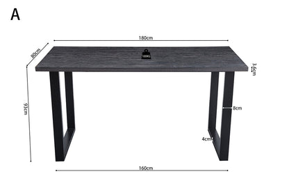 UITVERKOOP - Countertafel 'Alexander' 180 cm Decor Donkerbruin - H 93 cm (2c)