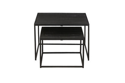 Salontafel 'Quinn' 2-Delig Mango Hout Zwart (1c)