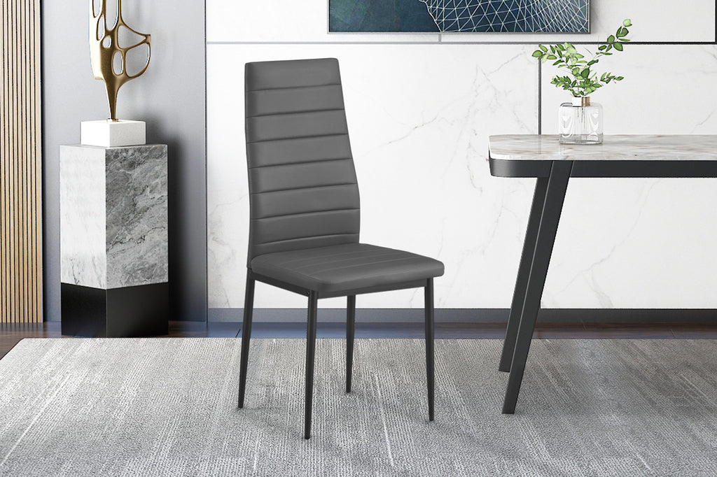 Set van 4 stoelen Cato/Kenzo PU Grijs