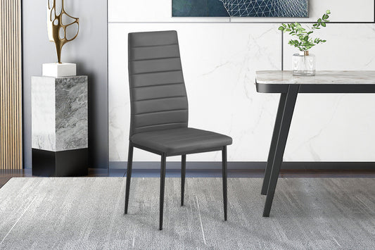 Set van 4 stoelen Cato/Kenzo PU Grijs