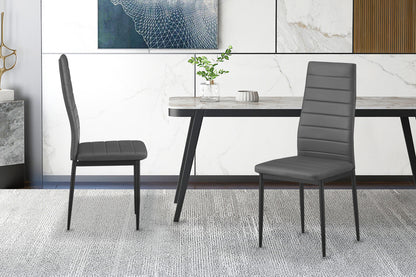 Set van 4 stoelen Cato/Kenzo PU Grijs