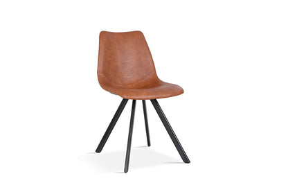 Eetkamerstoel Emma PU Cognac