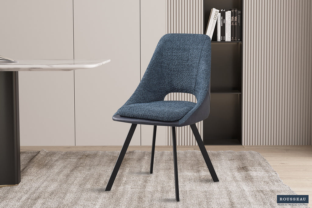 Eetkamerstoel Filou Bouclé Blauw