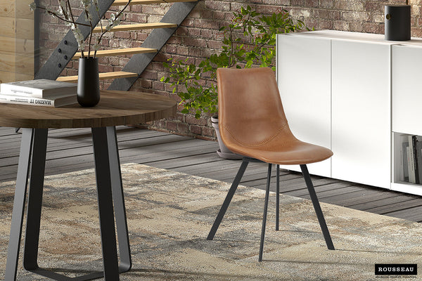Eetkamerstoel Oslo PU Cognac