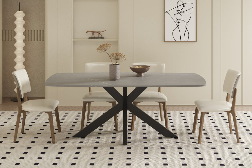 Tafel 'Apollo' 180 cm Deens Ovaal Steen Grijs (2c)