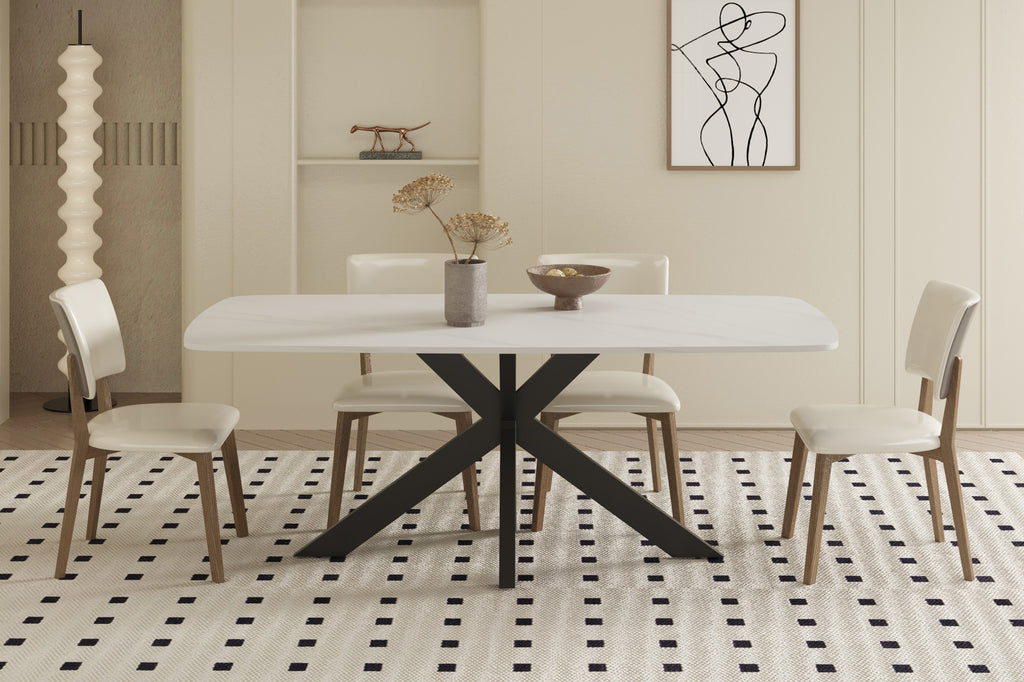 Tafel Apollo 180 cm Deens Ovaal Steen Wit