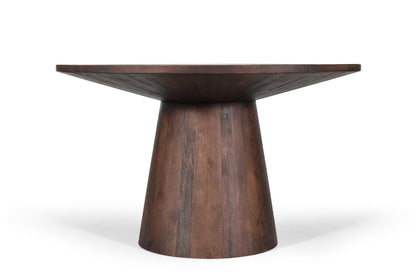 Tafel 'Tommy' 130 cm Rond Mango hout Bruin (2c)