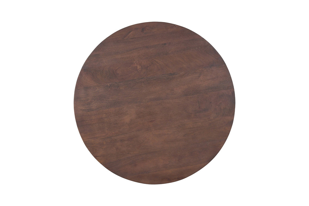Tafel 'Tommy' 130 cm Rond Mango hout Bruin (2c)