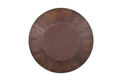 Tafel 'Tommy' 130 cm Rond Mango hout Bruin (2c)