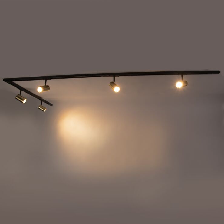 Lumière Rail System Greenhouse 5-light Black, Gold